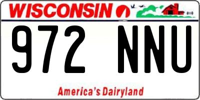 WI license plate 972NNU