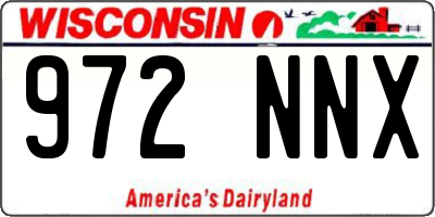 WI license plate 972NNX