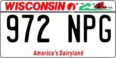 WI license plate 972NPG