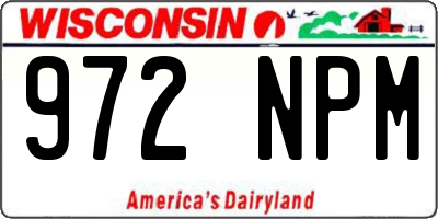 WI license plate 972NPM