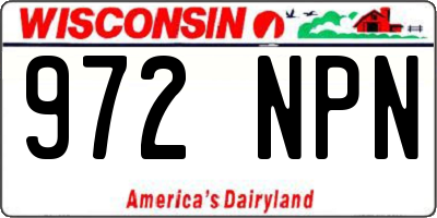 WI license plate 972NPN