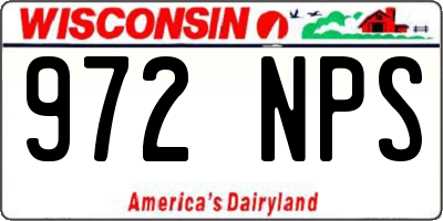 WI license plate 972NPS