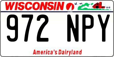 WI license plate 972NPY