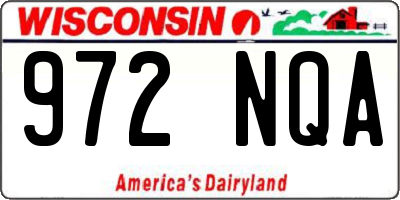 WI license plate 972NQA
