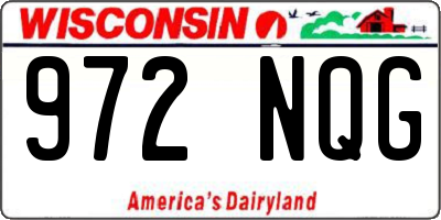 WI license plate 972NQG