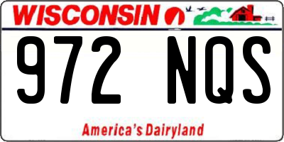 WI license plate 972NQS