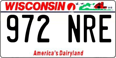 WI license plate 972NRE