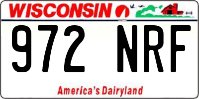 WI license plate 972NRF