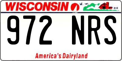 WI license plate 972NRS