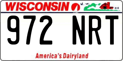 WI license plate 972NRT