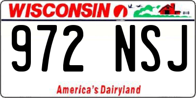 WI license plate 972NSJ
