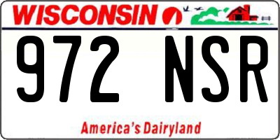WI license plate 972NSR