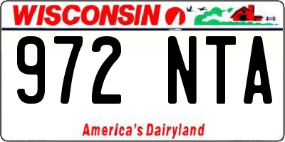 WI license plate 972NTA