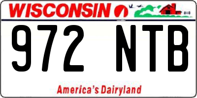 WI license plate 972NTB