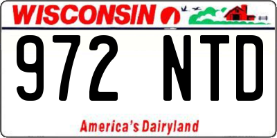 WI license plate 972NTD