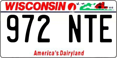 WI license plate 972NTE