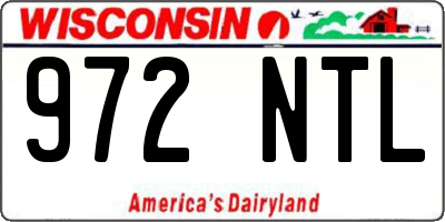 WI license plate 972NTL
