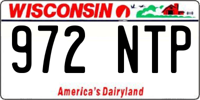 WI license plate 972NTP