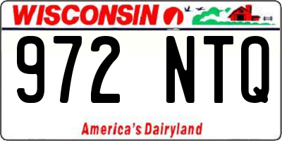 WI license plate 972NTQ