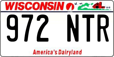 WI license plate 972NTR