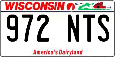 WI license plate 972NTS