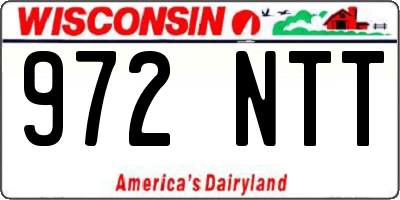 WI license plate 972NTT