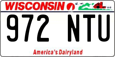 WI license plate 972NTU