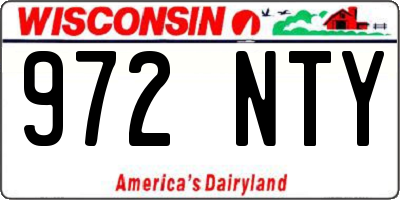 WI license plate 972NTY