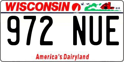 WI license plate 972NUE