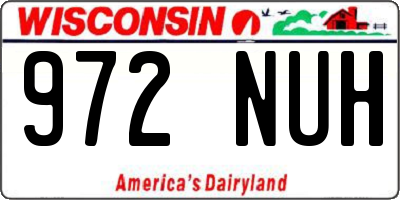 WI license plate 972NUH