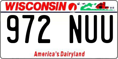 WI license plate 972NUU