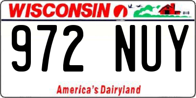 WI license plate 972NUY