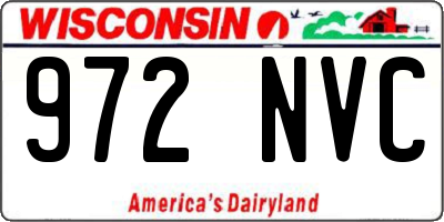 WI license plate 972NVC