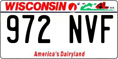 WI license plate 972NVF