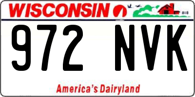WI license plate 972NVK