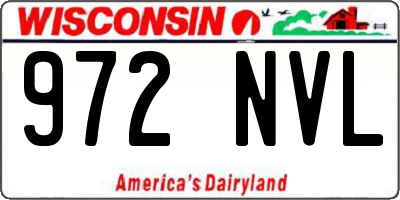 WI license plate 972NVL