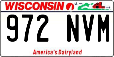 WI license plate 972NVM