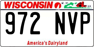 WI license plate 972NVP