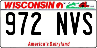 WI license plate 972NVS