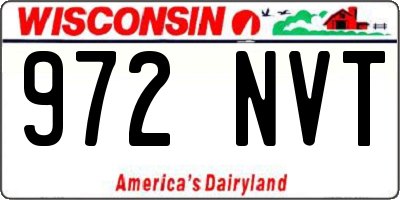 WI license plate 972NVT
