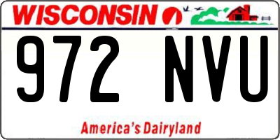 WI license plate 972NVU