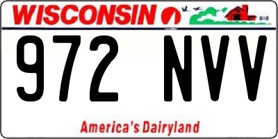 WI license plate 972NVV