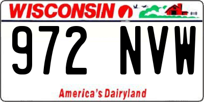 WI license plate 972NVW