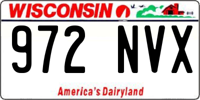 WI license plate 972NVX