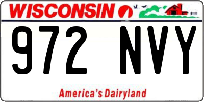WI license plate 972NVY