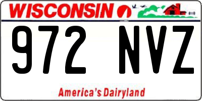 WI license plate 972NVZ