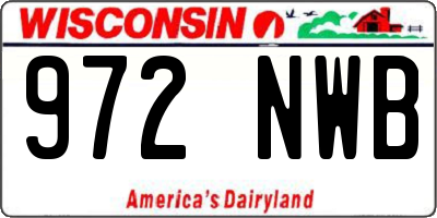 WI license plate 972NWB