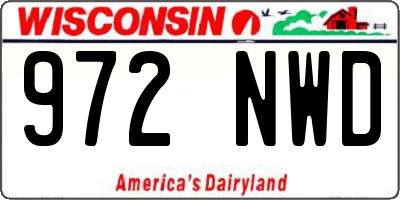 WI license plate 972NWD