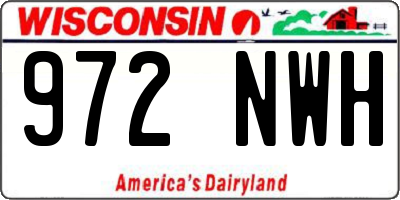 WI license plate 972NWH