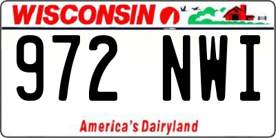WI license plate 972NWI